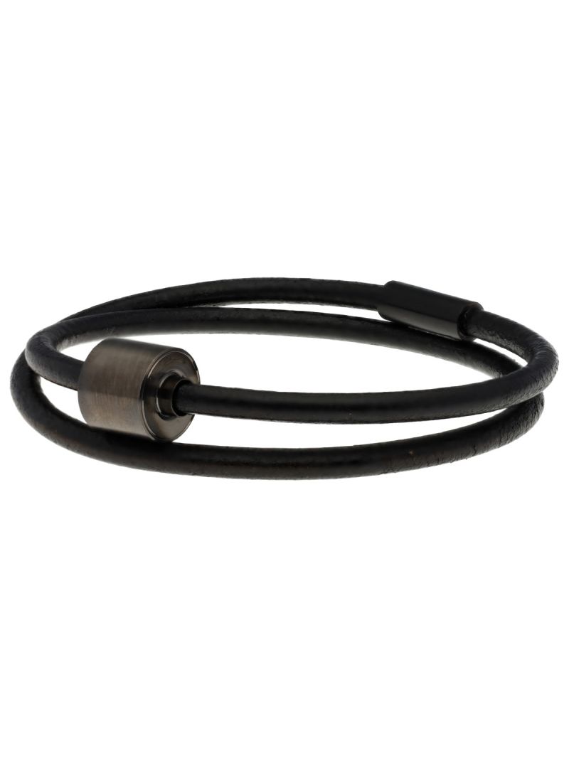 Glad leder zwart