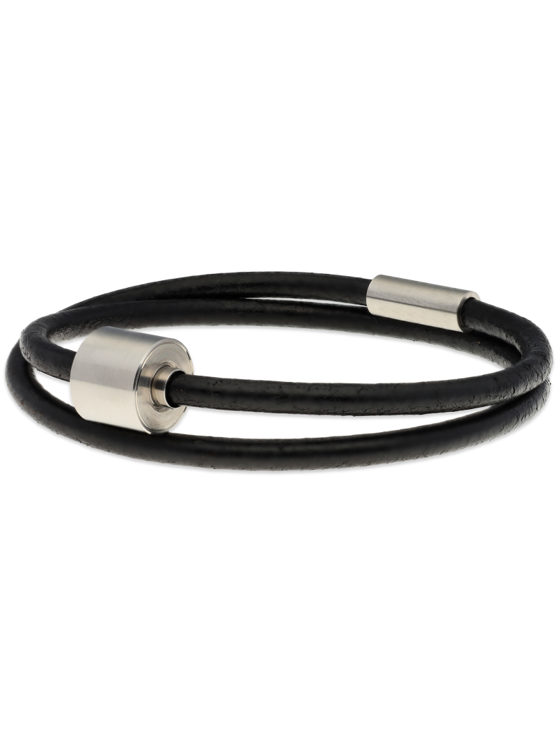 Glad leder zwart