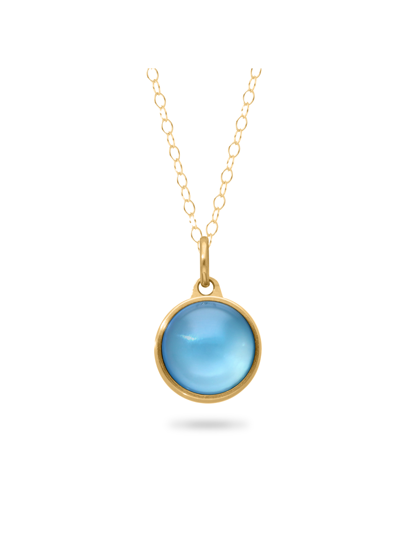Agaat blauw verguld