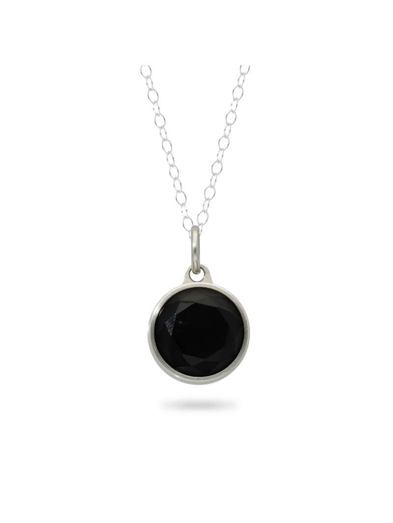 Zwarte onyx facet staal
