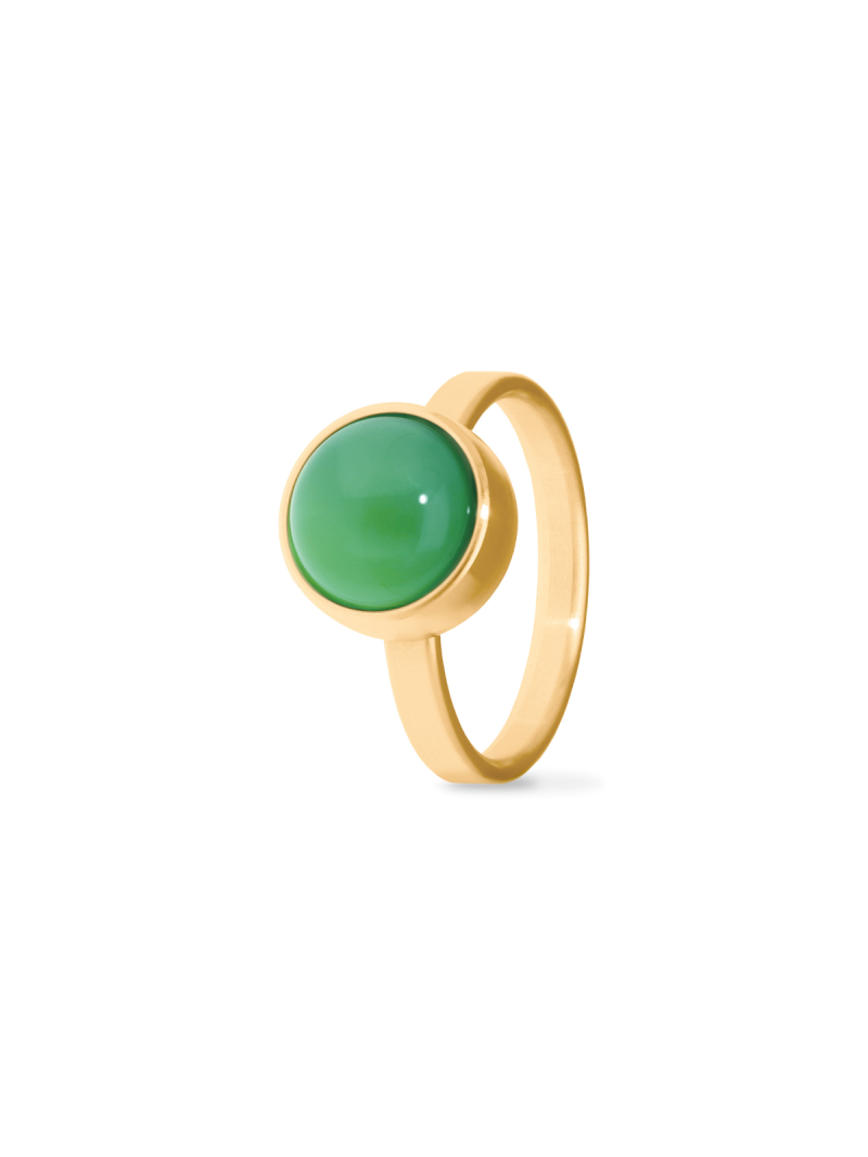 Agaat groen verguld