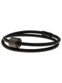 Glad leder zwart
