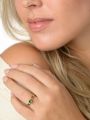 Augustus groene peridoot verguld