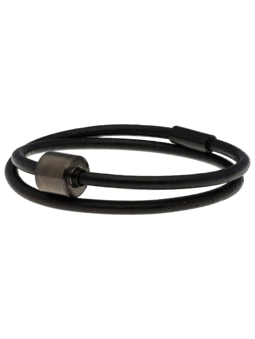 Glad leder zwart