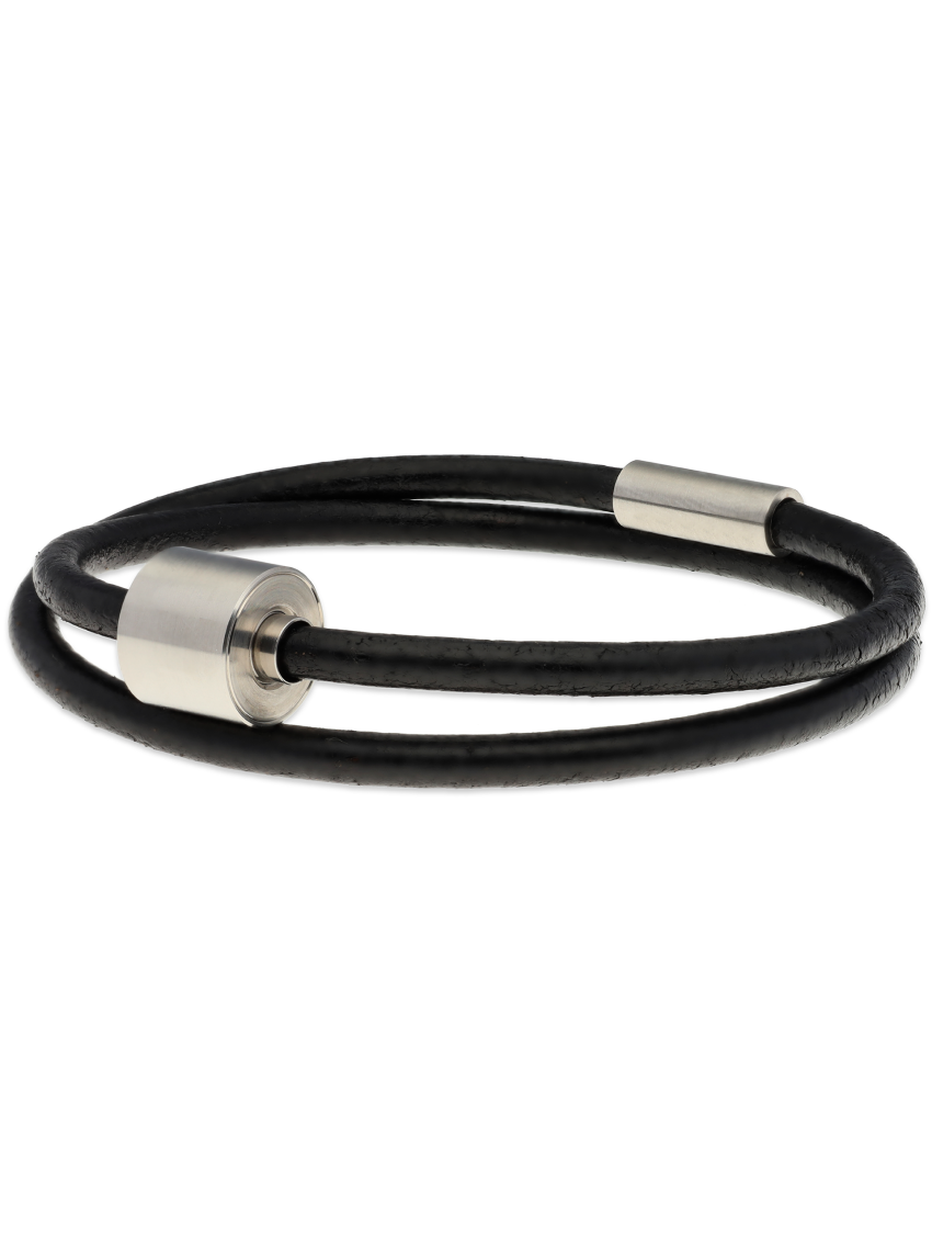 Glad leder zwart