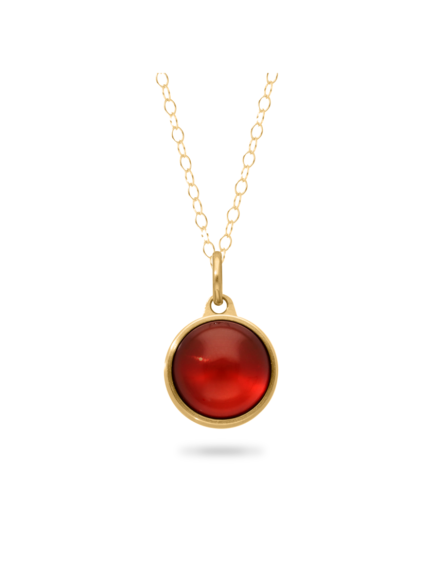 Agaat rood verguld