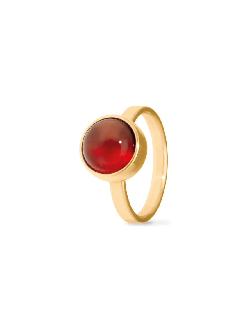 Agaat rood verguld