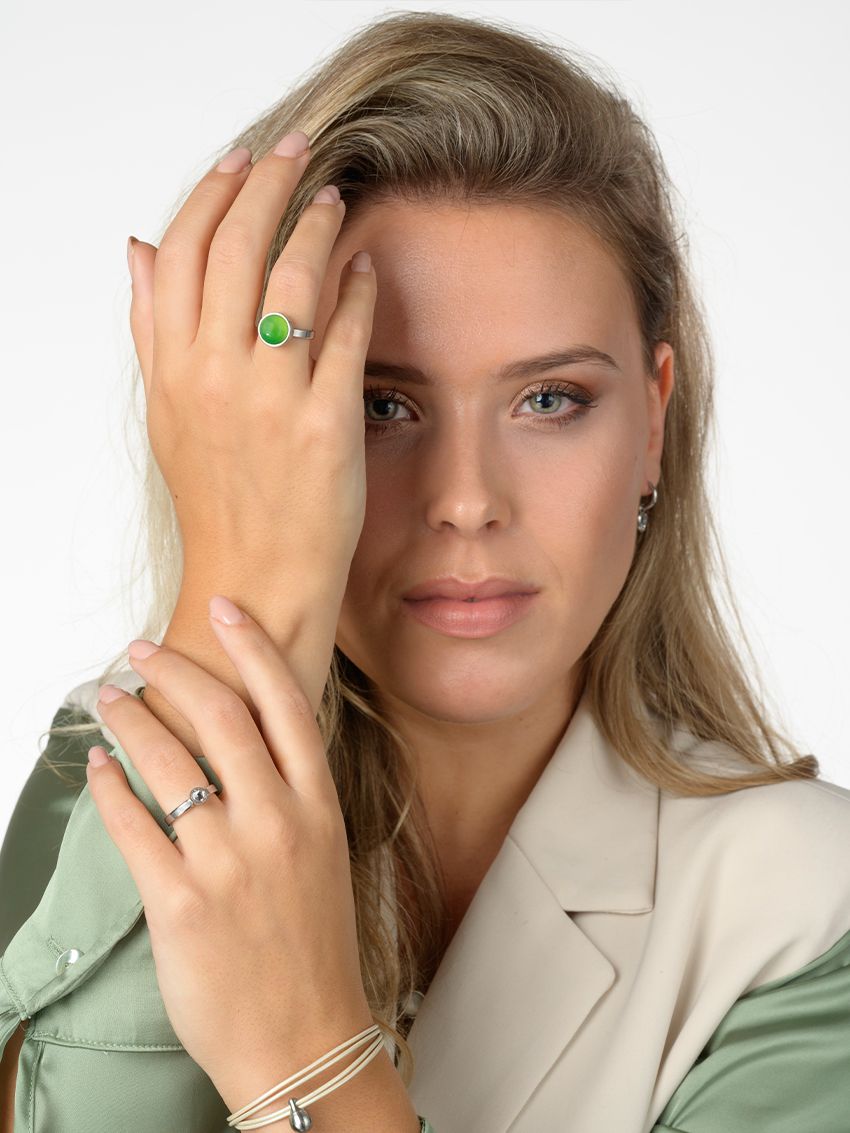 Agaat groen staal