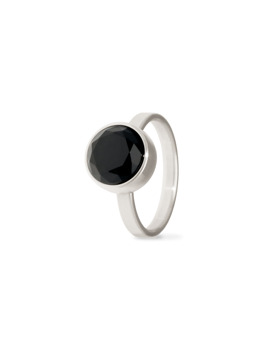 Zwarte onyx facet staal