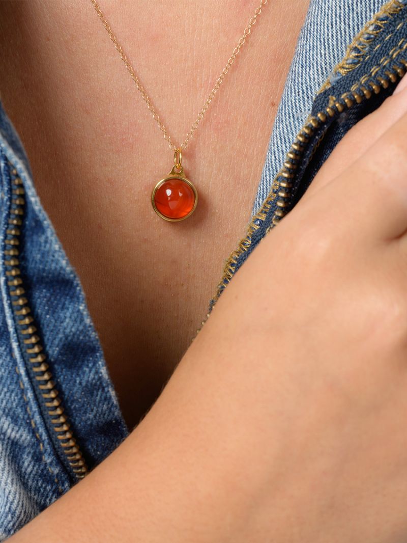 Agaat rood verguld