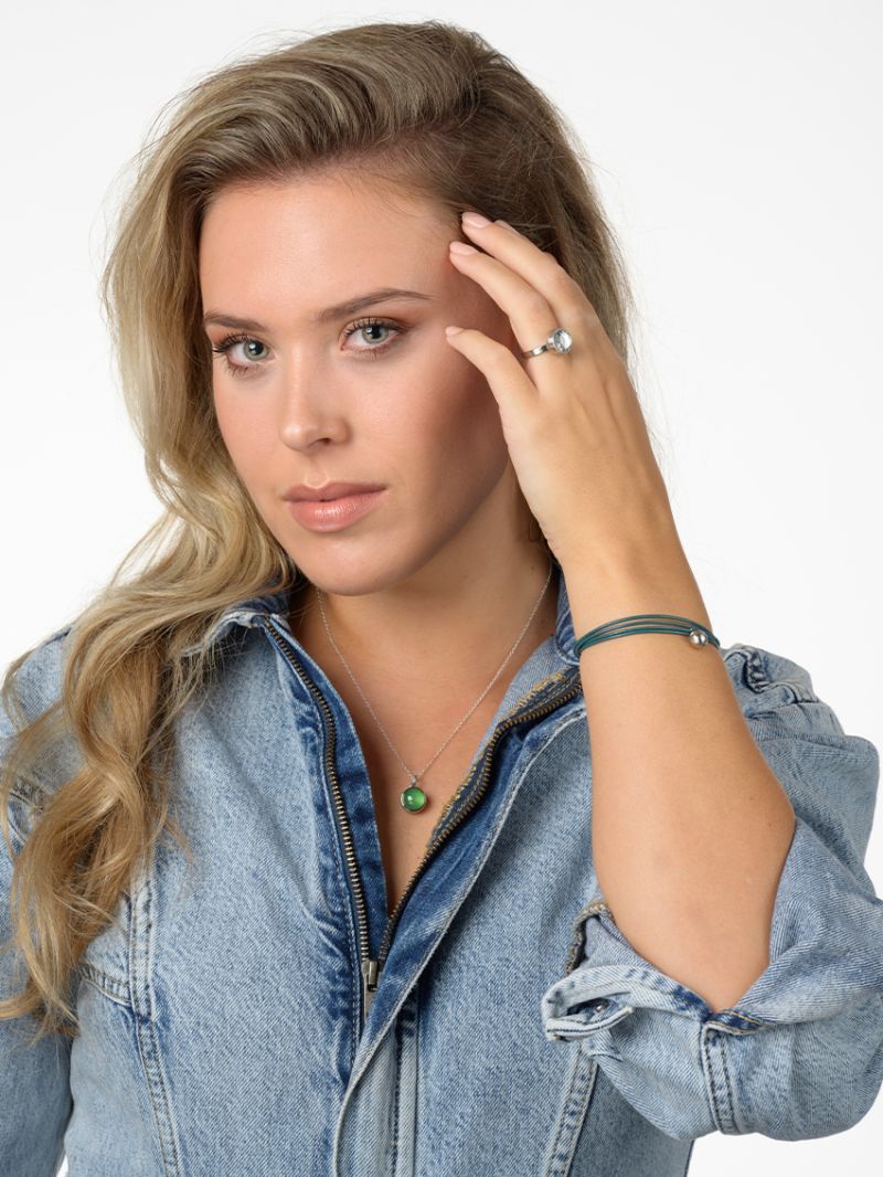 Agaat groen staal